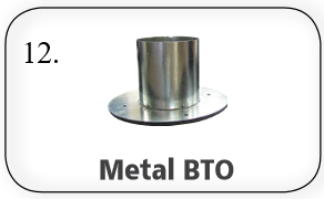 Hi-Velocity 2" Metal Branch Take Off (flat take off)