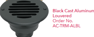45AC-TRM-ALBL SpacePak Black Cast Alum-Louvered Outlet