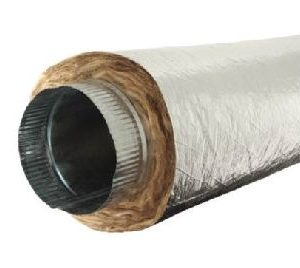 R6 Insulation Sleeve for 9" Sheet Metal Plenum (5' long)