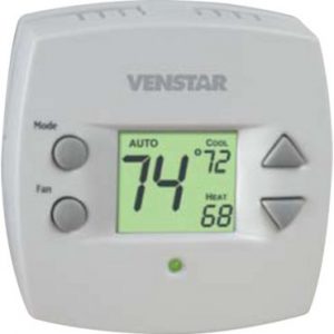 Venstar T1010 - Small Footprint 2 Heat/2 Cool 1-day Programmable Thermostat