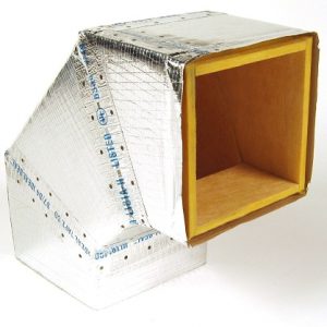 Unico UPC-18-095S-1 - Square Plenum - Fiberboard - 90 ELBOW - 9.5"x9.5" - 1 Piece (4860 Systems)