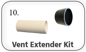 Hi-Velocity 3" HE Vent Extender Kit (4 per box)