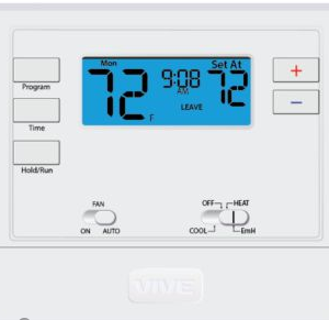 VIVE™ TP-N-601 - Thermostat Non-Programmable, 1H/1C, with Mechanical Knob Adjustment Set point